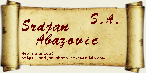 Srđan Abazović vizit kartica